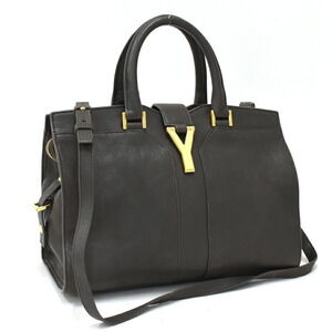 Saint Laurent Cabas Handbag Shoulder Bag Y Line Gray PARIS